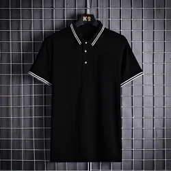high quality custom logo collar shirt golf polo t shirt 100% cotton polo tshirts  mens polo shirts Short SleeveMen100% Cott