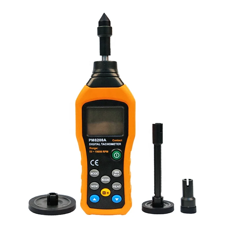 Bostek PM6208A Ручной портативный цифровой тахометр В переменного тока 50 - 99999 ОБ/мин высокого качества об/мин измеритель скорости для лабораторных испытаний