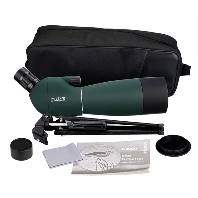 Hot Sell SV28 Outdoor Telescope  25-75x70 Spotting Scope monocular Powerful Binoculars Portable Travel Telescope