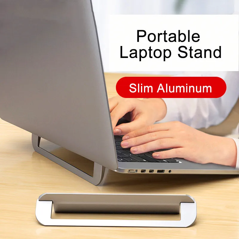 Aluminum Alloy Portable Computer Cooling Holder Durable Laptop Stand Computer Accessories K32 Double Foldable Bracket Holder