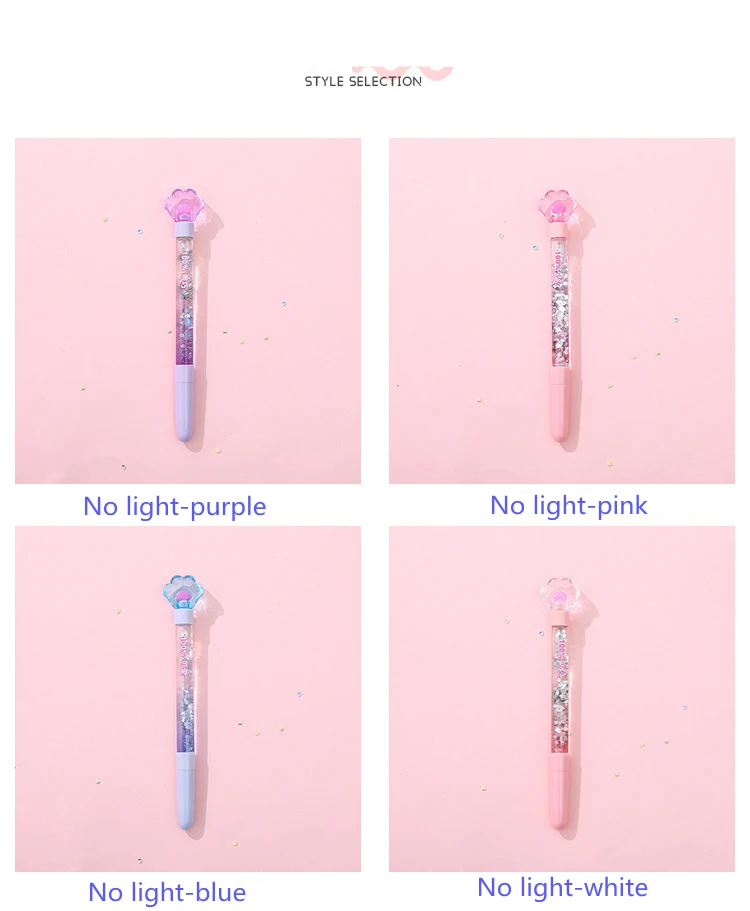 Lighting Cartoon oil quicksand 0.5mm gel pen for students