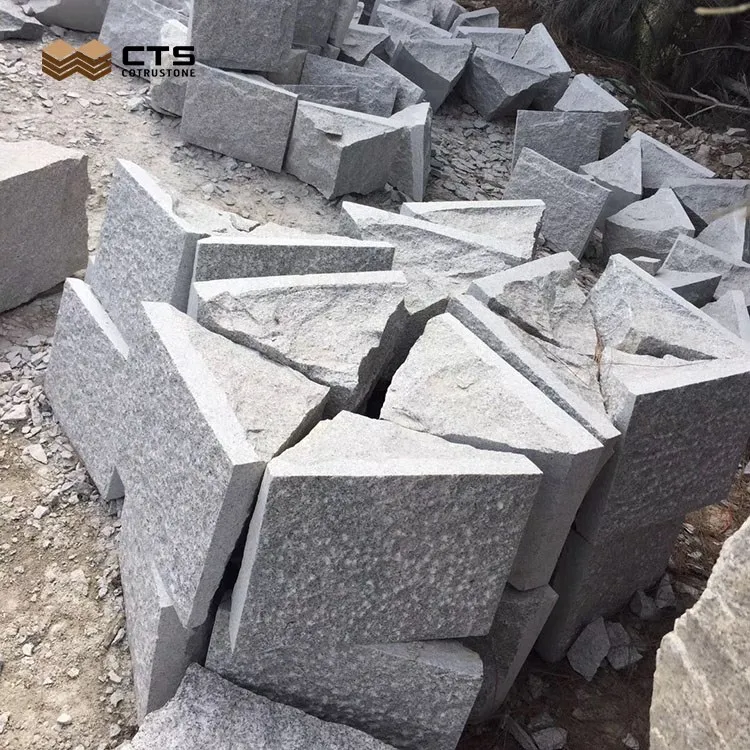 Hot Sell Natural Surface Grey Granite Garden Wall Chinese G603 Exterior Cladding Tiles Mushroom Stone