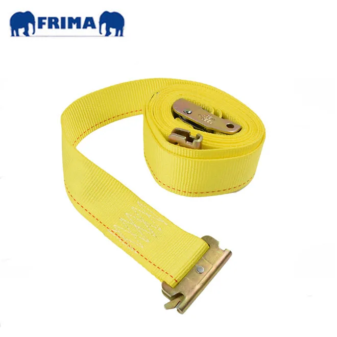 E-Track Cargo Lashing Strap for Loading Truck Bed Polyester Ratchet Tie Down Strap with Cam buckle