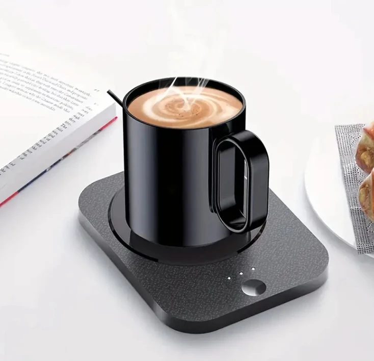 3 Modes Cup Warmer Waterproof LED Switch Electric Heating Plate Milk Tea Smart Warmer Wireless Coffee Warmer Mug