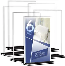Spring Sign Cheap A4 A5 Acrylic Sign Holder 8.5 x 11 Clear Acrylic Table Menu Stand