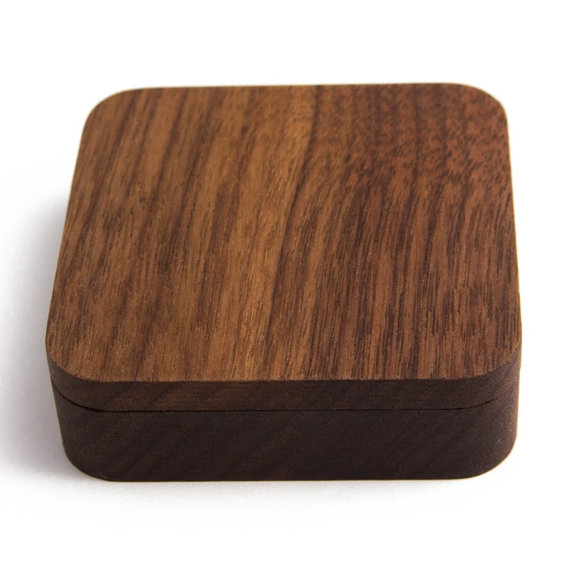 Walnut Proposal Ring Box Jewelry Storage Box Wedding Ring Box