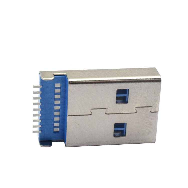 usb 3.0 connector male A 9 Pins SMD 180 degree SMT usb male connector socket Sink Plate Type 1.8A 30V