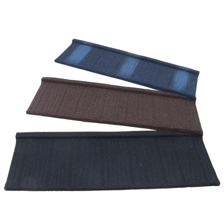  Manufacturer bond colorful metal roof ridge stone coated tile roofing material