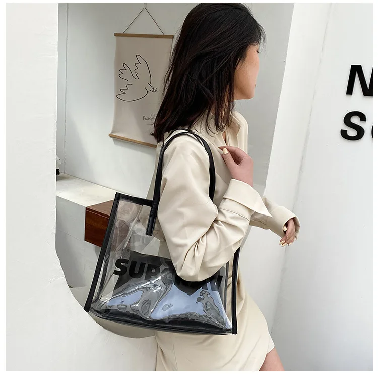 Fashion trends ladies bags ladies handbag luxury purses and handbags Pvc Transparent Tote bags women handbags ladies