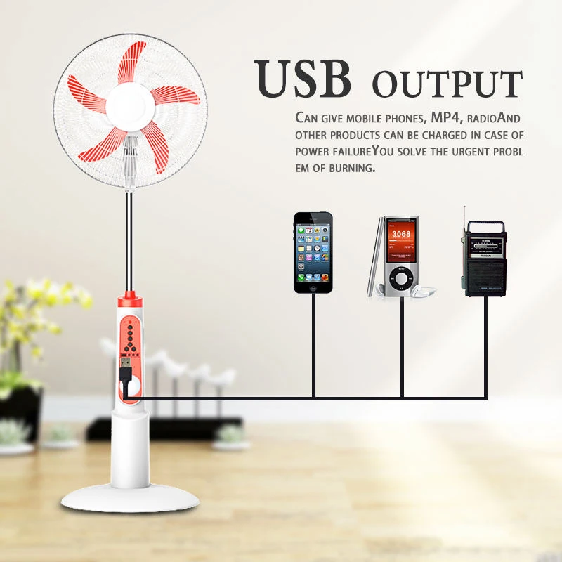 Wholesale Outdoor 16 Inch Remote Control  Ac Dc Rechargeable Fan Floor Standing Solar Powered Electric Fan