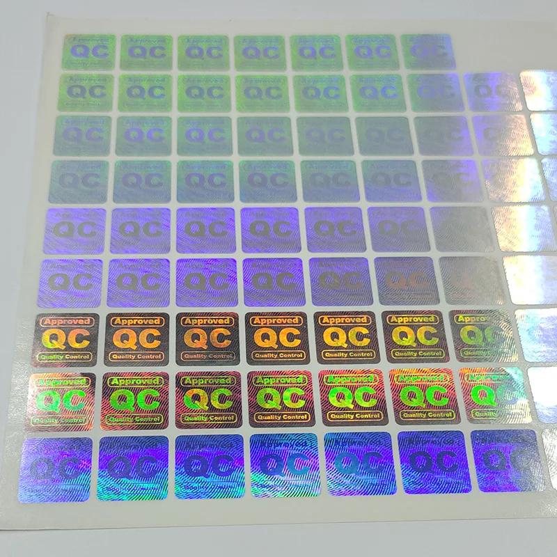 Custom Quality Control 3d Hologram Label QC approved anti fake pass Hologram Sticker