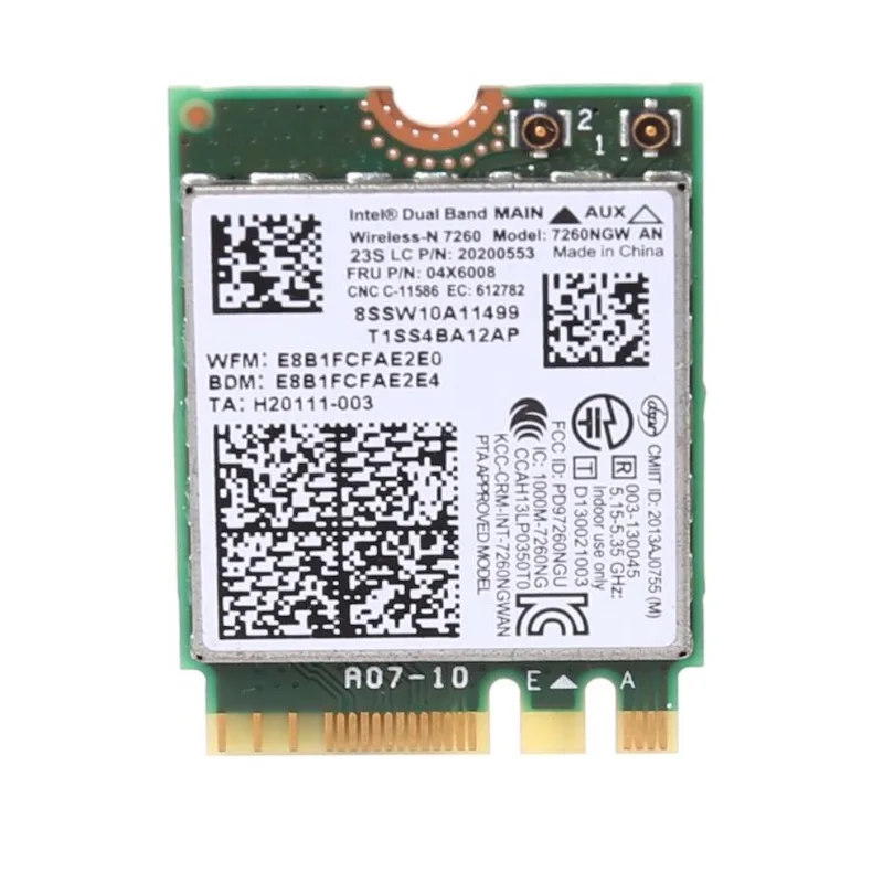 Original Intel Wireless-N 7260 7260NGW NGFF Wifi BT 4.0 network card for ThinkPad X240 X230S T440S T431 FRU:04X6008 7260AN