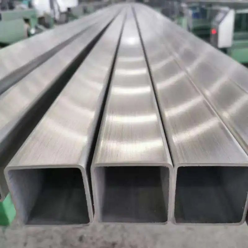 Square Rectangular Pipe SUS 201 304 316 316L Welding Seamless Stainless Steel  Polished Hairline 8K Decorative
