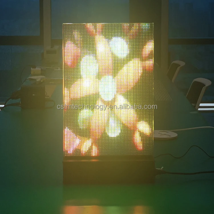 P5 P10 P20 LED Photoelectric Glass Brand Store Clear Tempered LED Display Glass Outdoor Building LED Display Screen Smart Glass