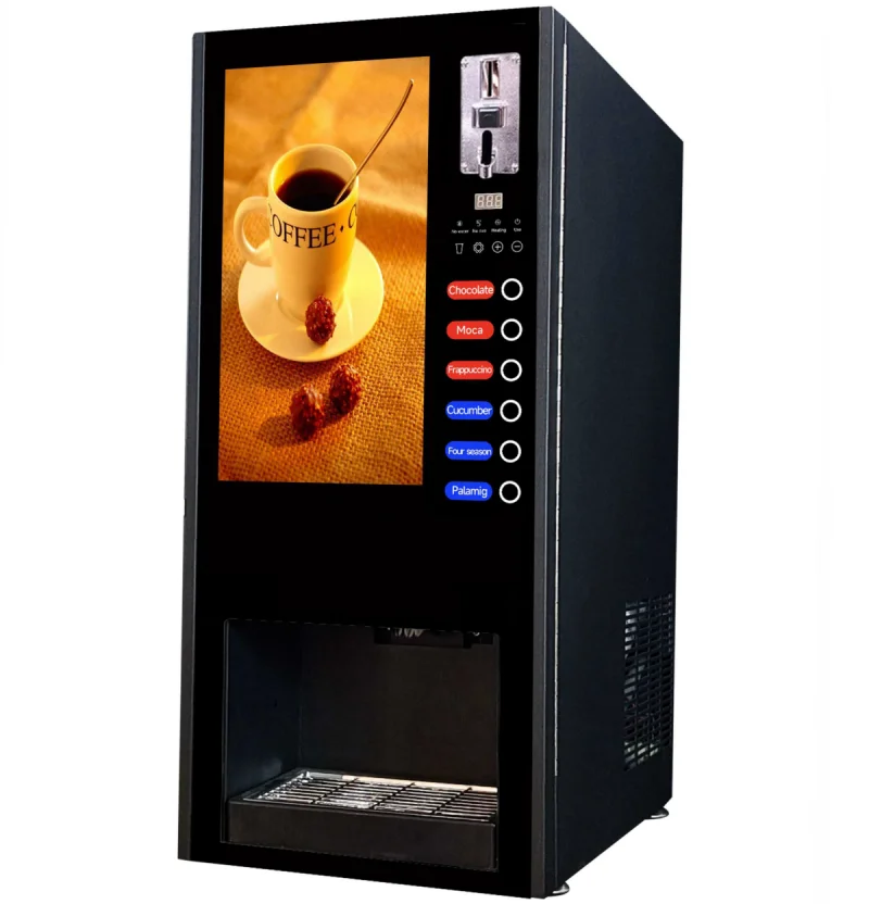 Coin-operated Commercial Use 3 Hot 3 Cold Espresso Coffee Maker Machine Smart Coffee Vending Machine