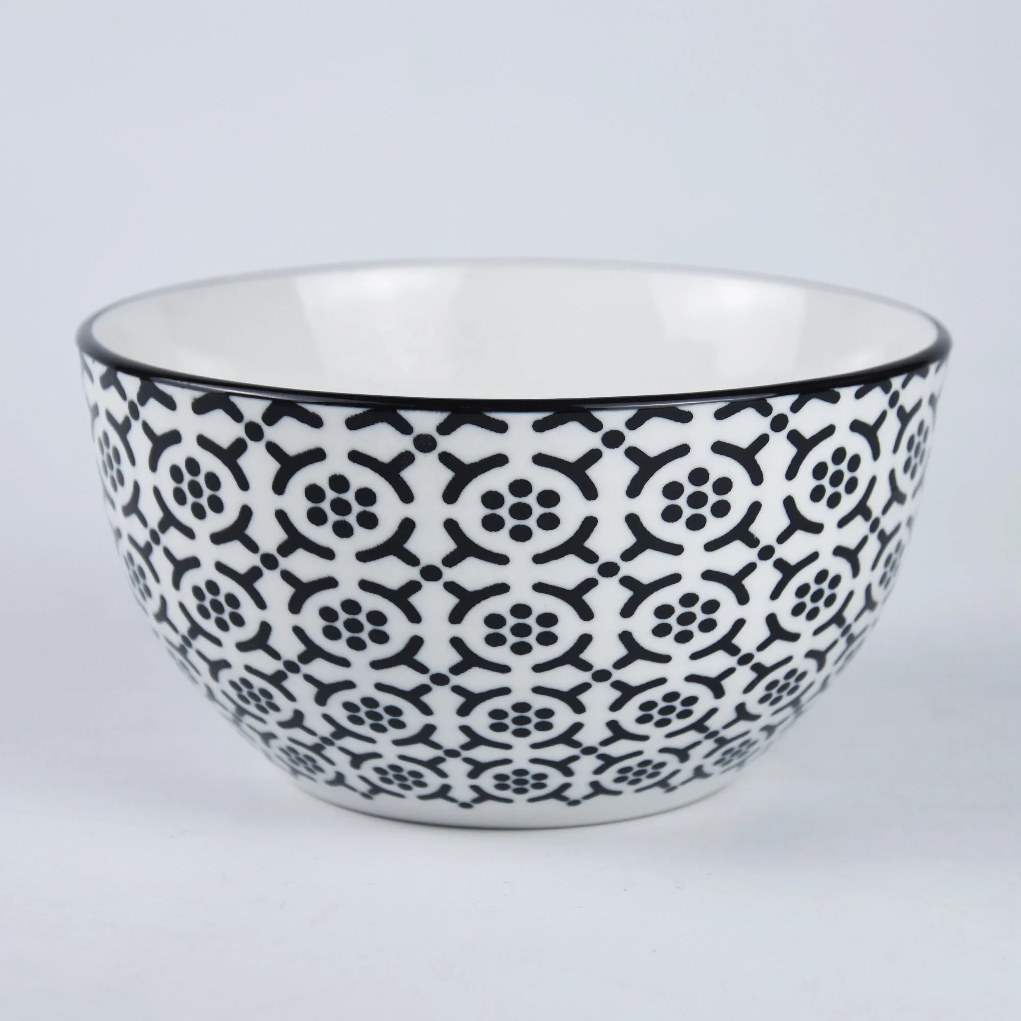 5.5Inch porcelain cereal dinner bowl PAD printing dinner rice soup salad noddle bowl Chinese rice bowl for home