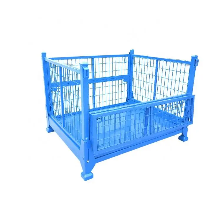 Custom Different Size Collapsible Stackable Storage Steel Pallet Box Rack