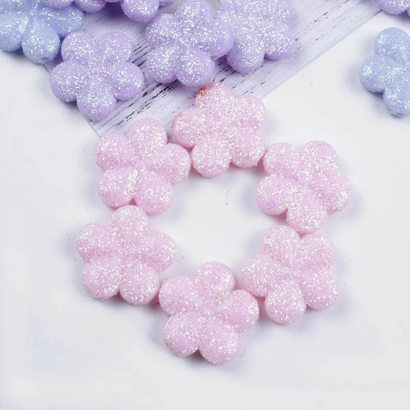 30Pcs/Lot New Acrylic Flower Shape Loose Beads Pick Colors DIY Accessories Jewelry Beads Spacer Beads For Jewelry Wholesale