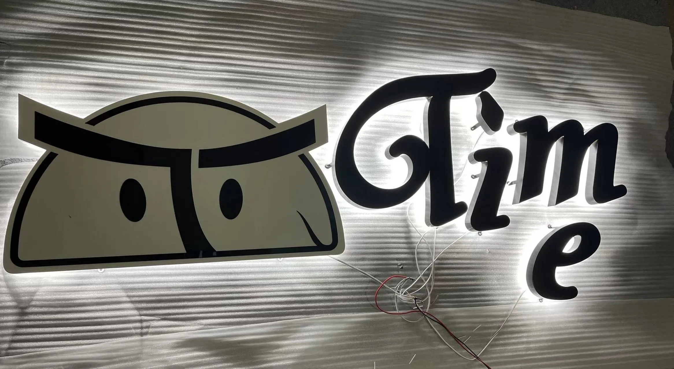 channel letter led sign Custom 3d backlit signage logo light up letters popular led backlit  company led wall sign letter