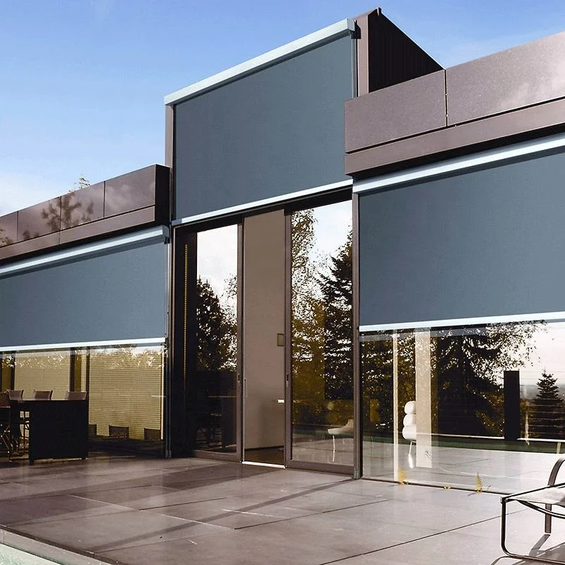 SUNC Roller Blind Motor Vertical Zip Curtain Outdoor Garden Aluminum Motorized Roller Blinds Kits