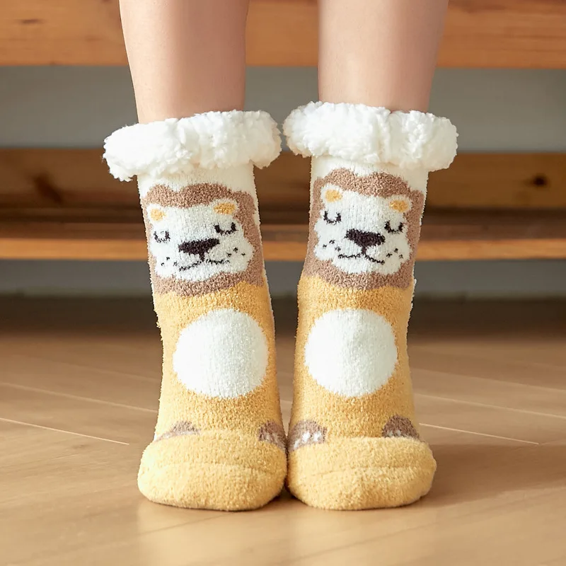Best Selling Cartoon Cozy Fuzzy Sherpa Socks Breathable Sherpa Slipper Socks Custom Sherpa Socks With Detailed Printing