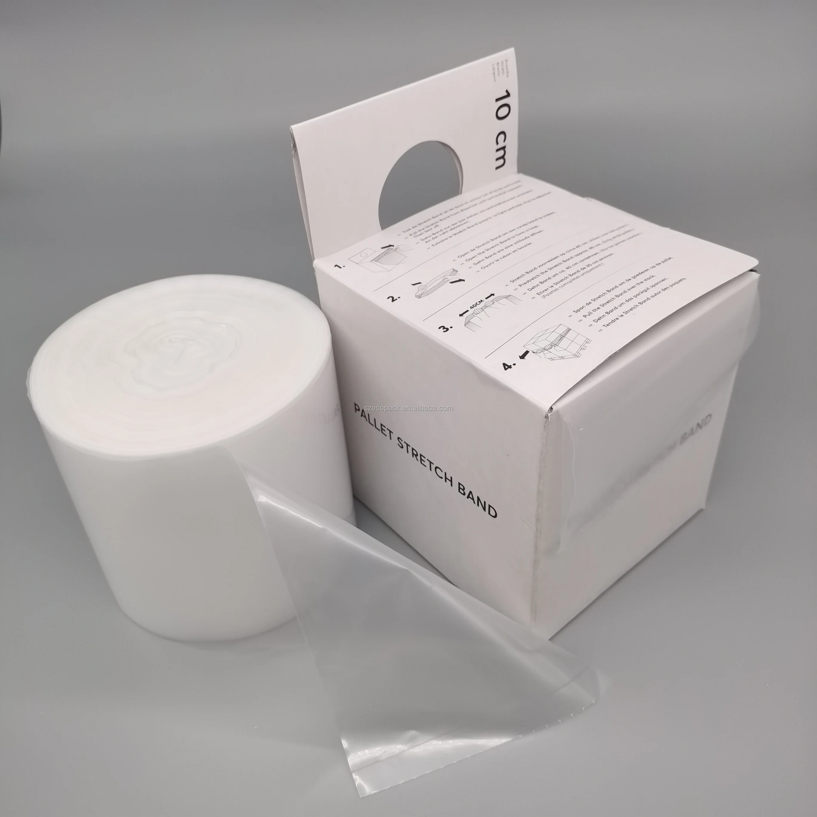 Pallet Stretch Use High Quality Elastic Wrap Plastic Band Ring Film for Intra-plant