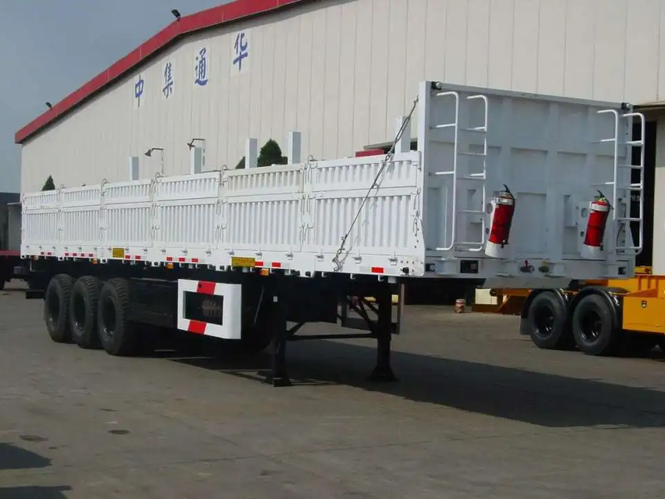 dry cargo three axle 40ft container 800mm side wall semi trailer Made in China