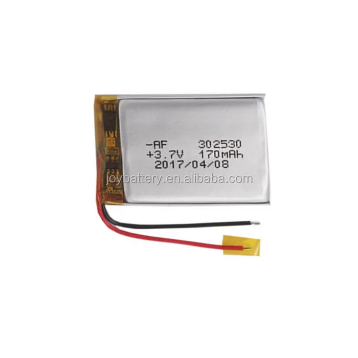 Rechargeable 302530 3.7V 180mAh 032530 Small Size Li Polymer Battery Pack with Pcm
