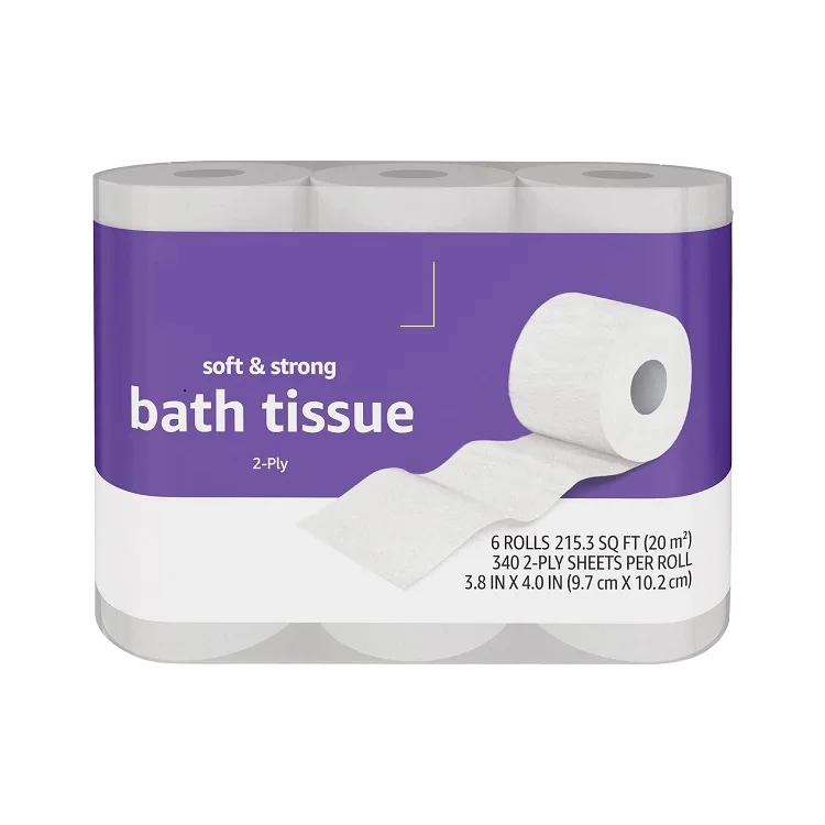 Customized Logo Embossed Virgin Pulp Tissue Paper Towel Household Toilet Paper For Bathroom