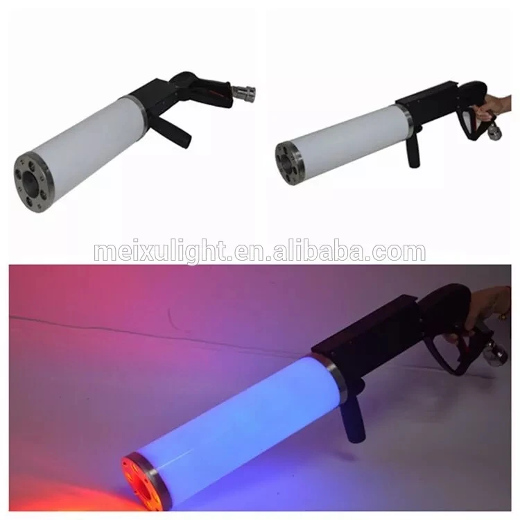 Best selling stage special effect equipment handhold LED co2 jet machine dj carbon dioxide gas gun blaster for ktv disco bar