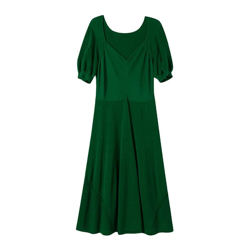 Woman Clothes Wholesale Modern Designs Knit Maxi Dress Elegant Short Sleeve Evening Dresses Women Summer Dresses