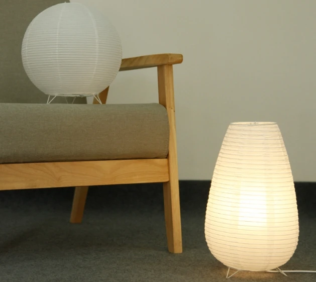 Nordic Modern LED Night Lighting Table Lamp Switch Control Paper Lantern for Living Study Bedroom Bedside Bed Room