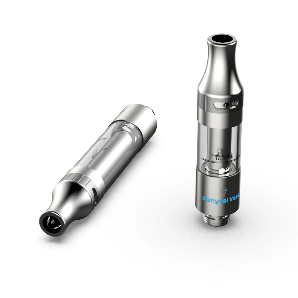 
Glass Ceramic Coil Vape Atomizer Wholesale Adjustable Airflow 1ml Vape Cartridge 