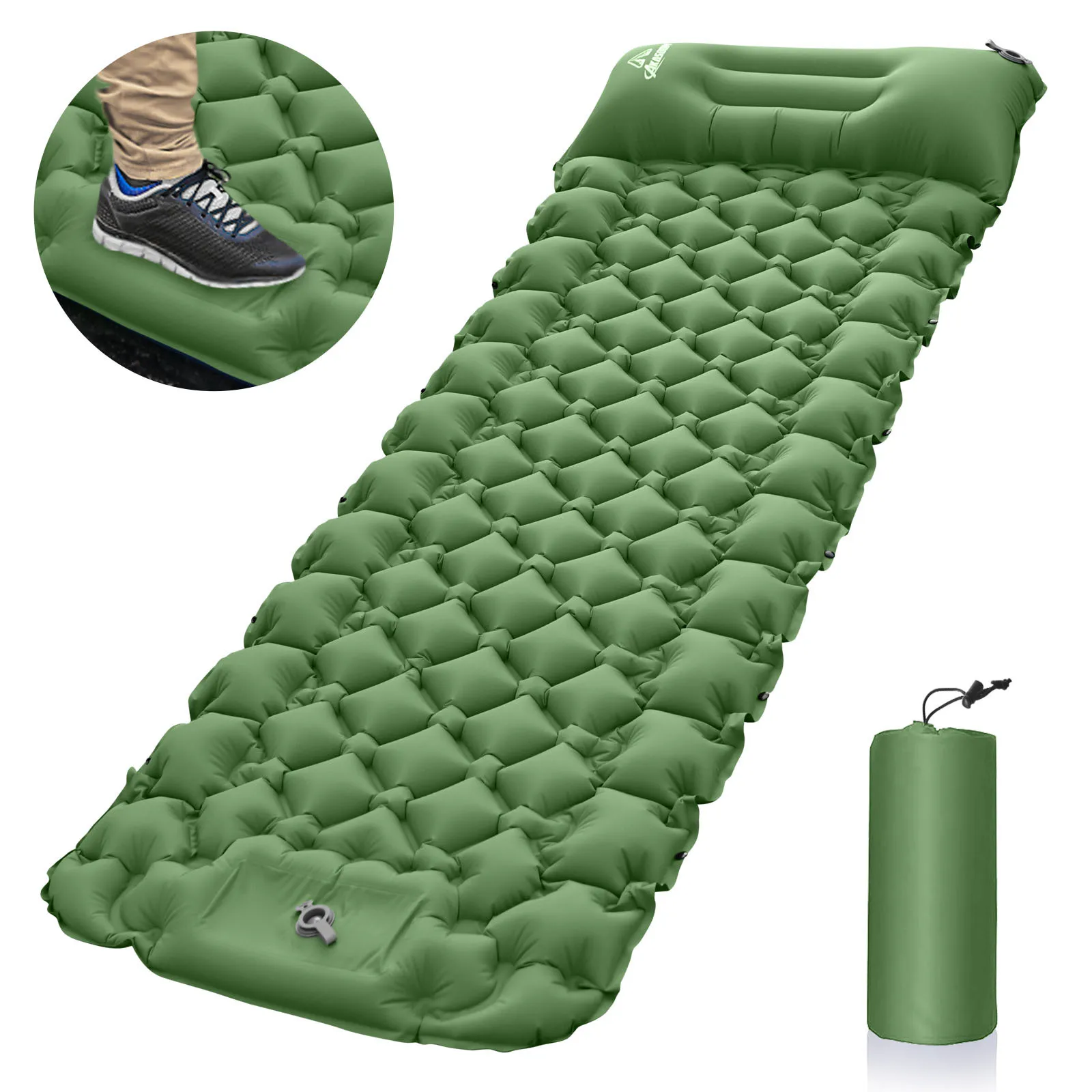 Foot Inflatable Mattress Waterproof Moisture-proof Camping Inflatable Mattress Tent Pillow Inflatable Mattress