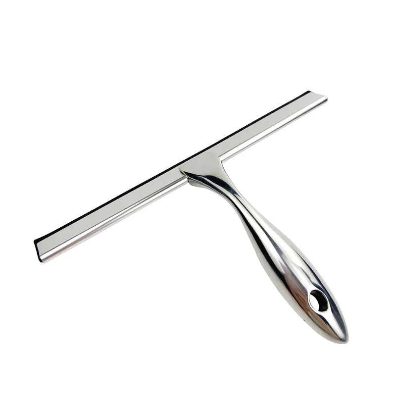Stainless Steel Bathroom Window Cleaning All-purpose Shower Squeegee with Non-slip Handle