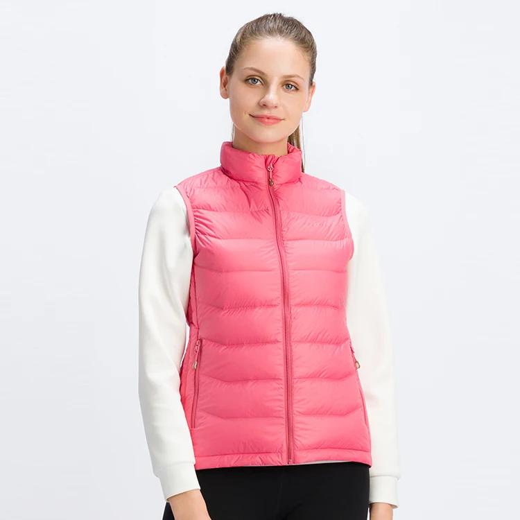 New Arrival Custom Wholesale Women Light Weight Down Vest Jacket Warm Quilt Duck Down Vest Factory Price