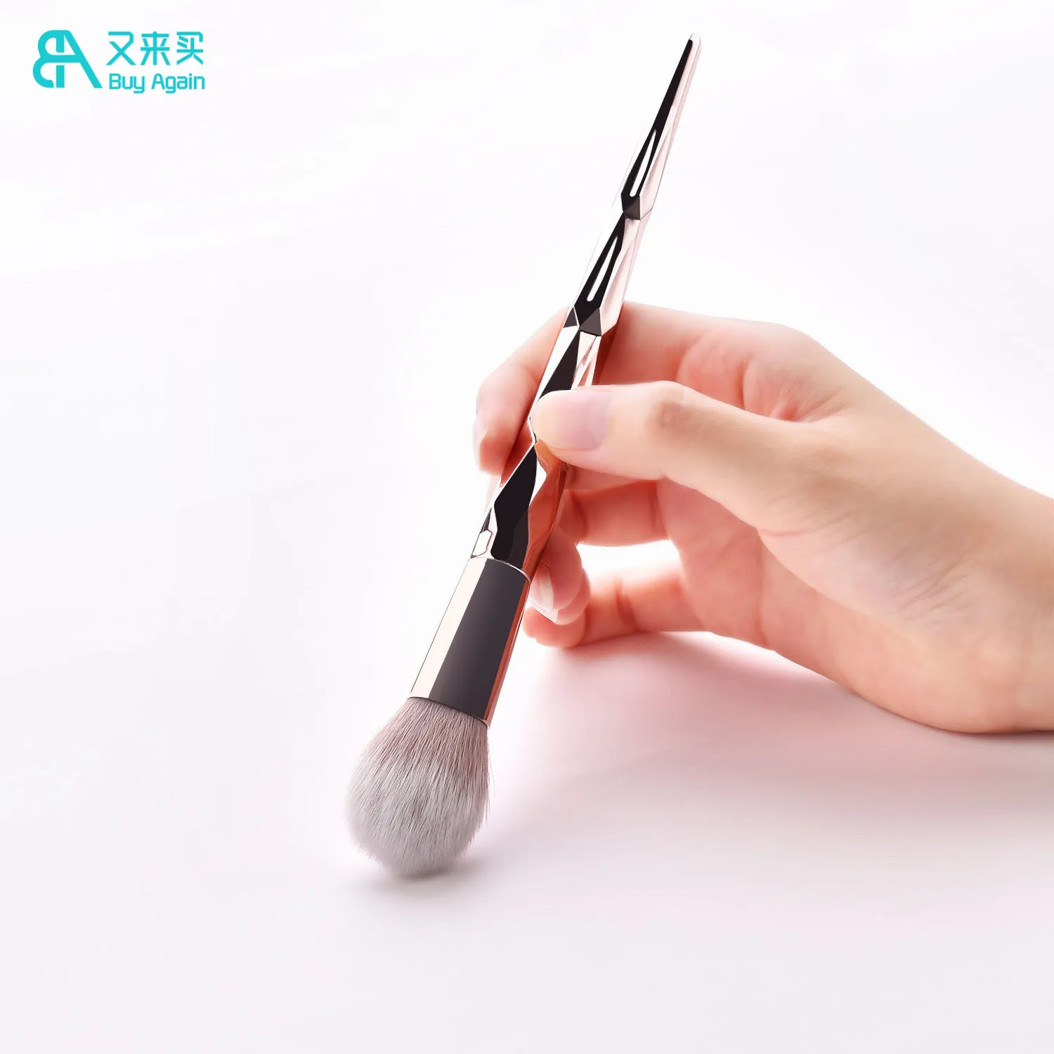 Buy Again wholesale custom private label 12pcs rose gold Makeup Brush set