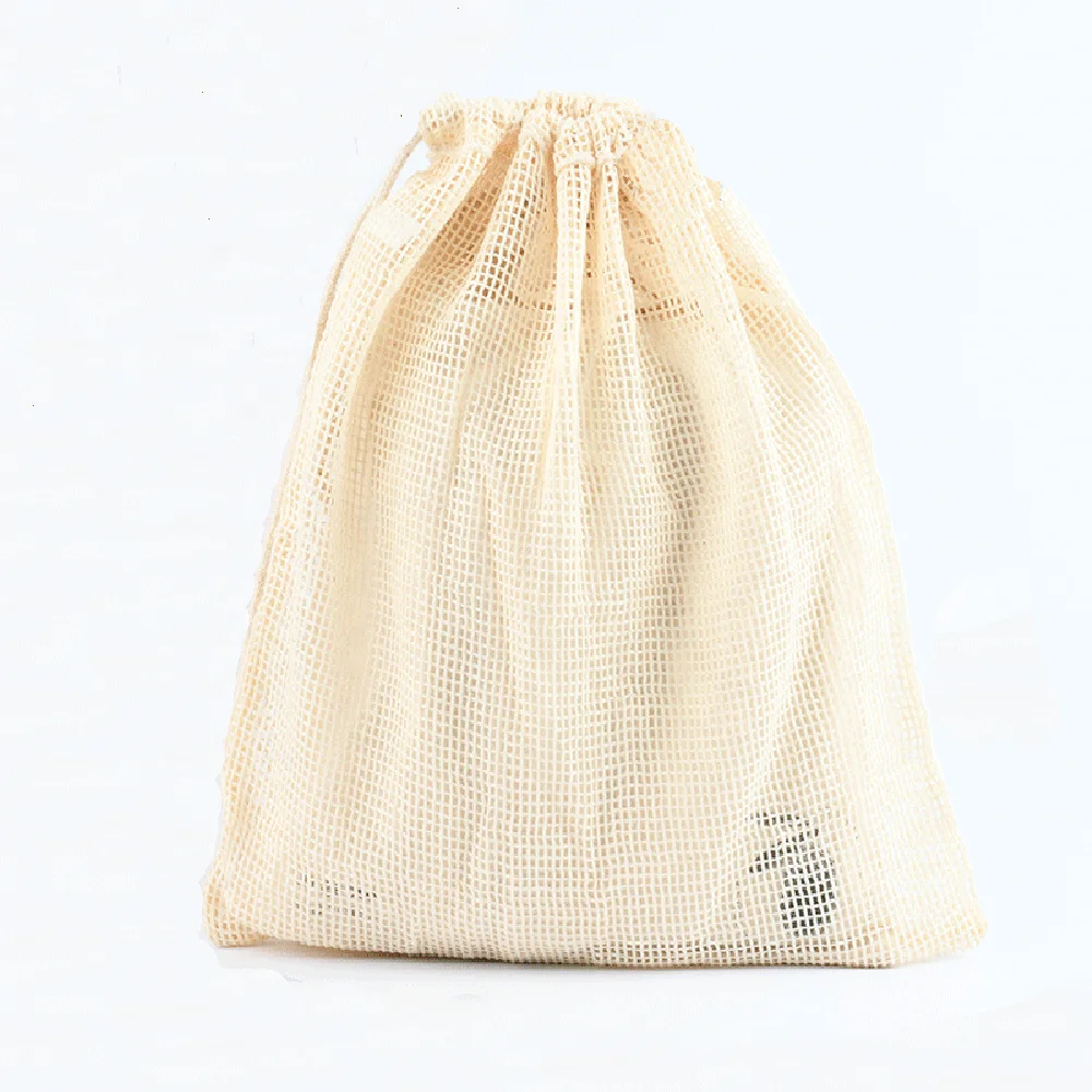 Многоразовая Экологически чистая продуктовая сумка, сетка для покупок, Органическая био-хлопковая сетка для хранения фруктов и овощей