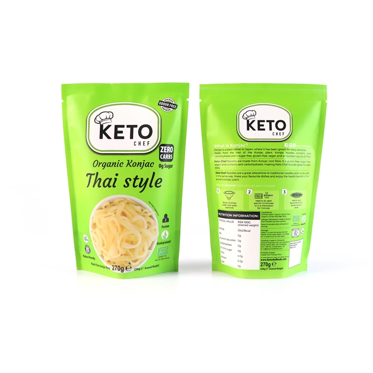 Diabetes Friendly Keto Organic Healthy Food Low Calorie High Protein Noodles Pasta Spaghetti Keto Chef Thai Style Noodles