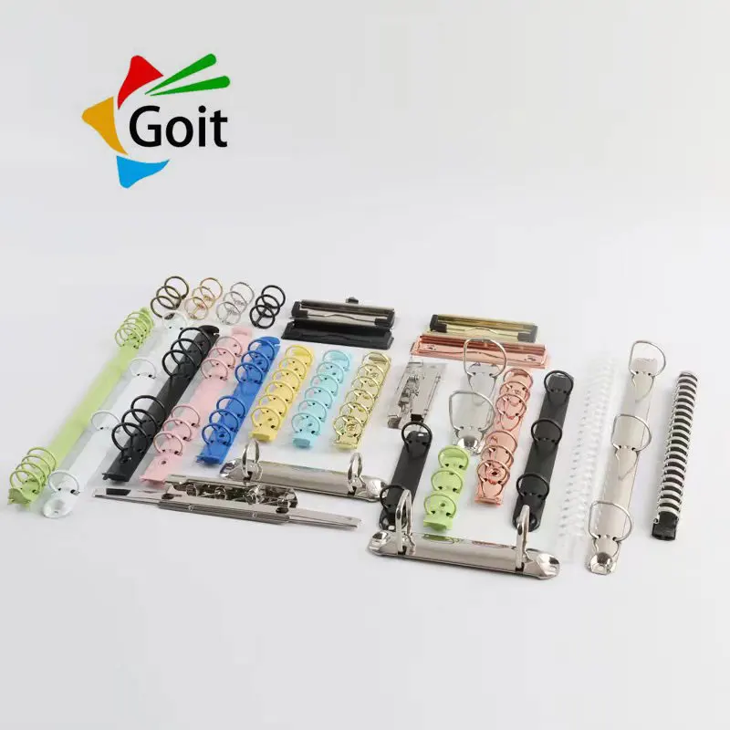 plating iron 6 ring binder a5 wholesale a5 ring binder stainless steel binder clips folder of different color