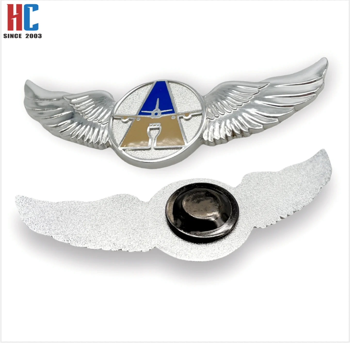 20 Years Factory Custom UAE Dubai 3D eagle badge with Strong magnet