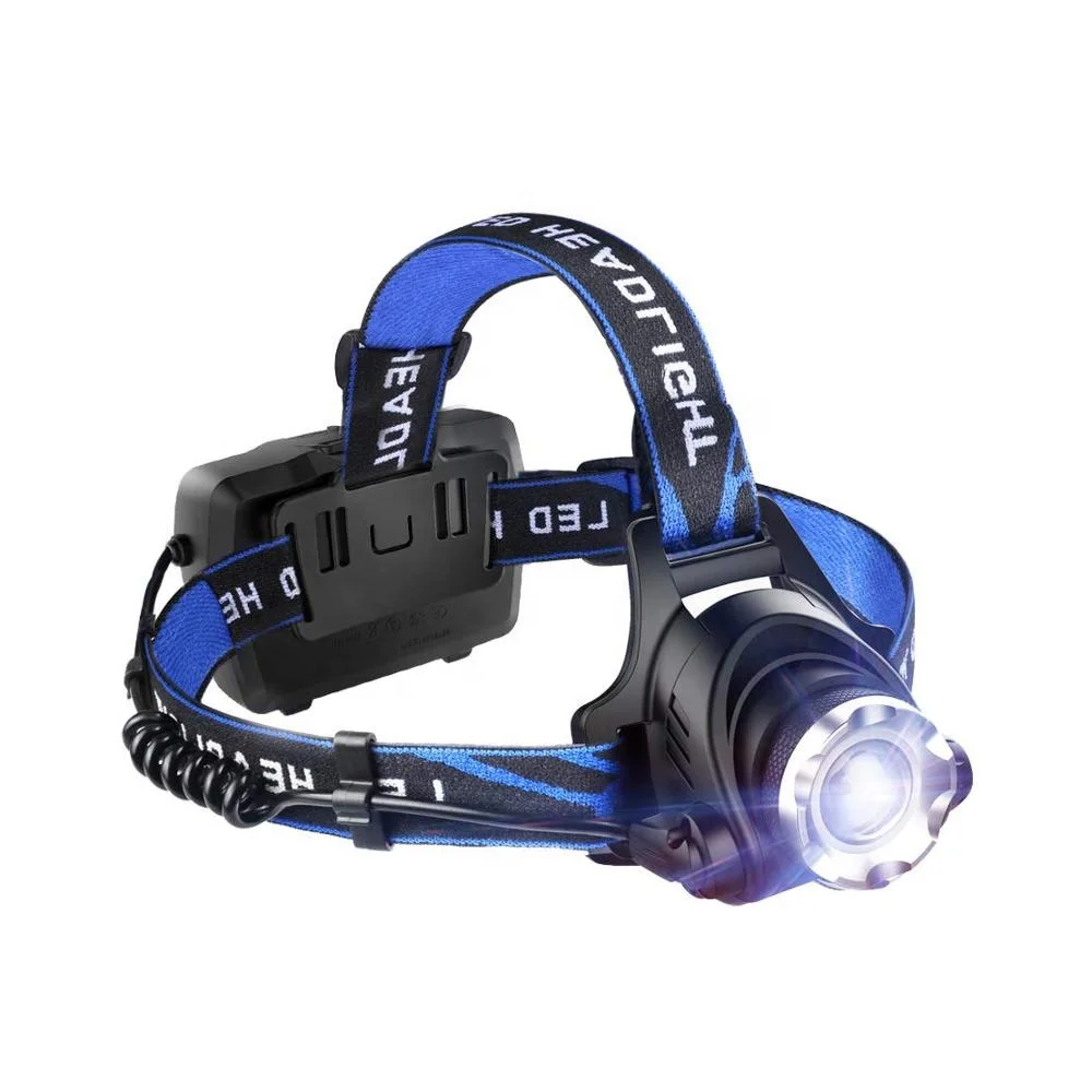 
Rechargeable Battery Power Source High Beam Head Torch Light LED Waterproof Head Lamp Light 
