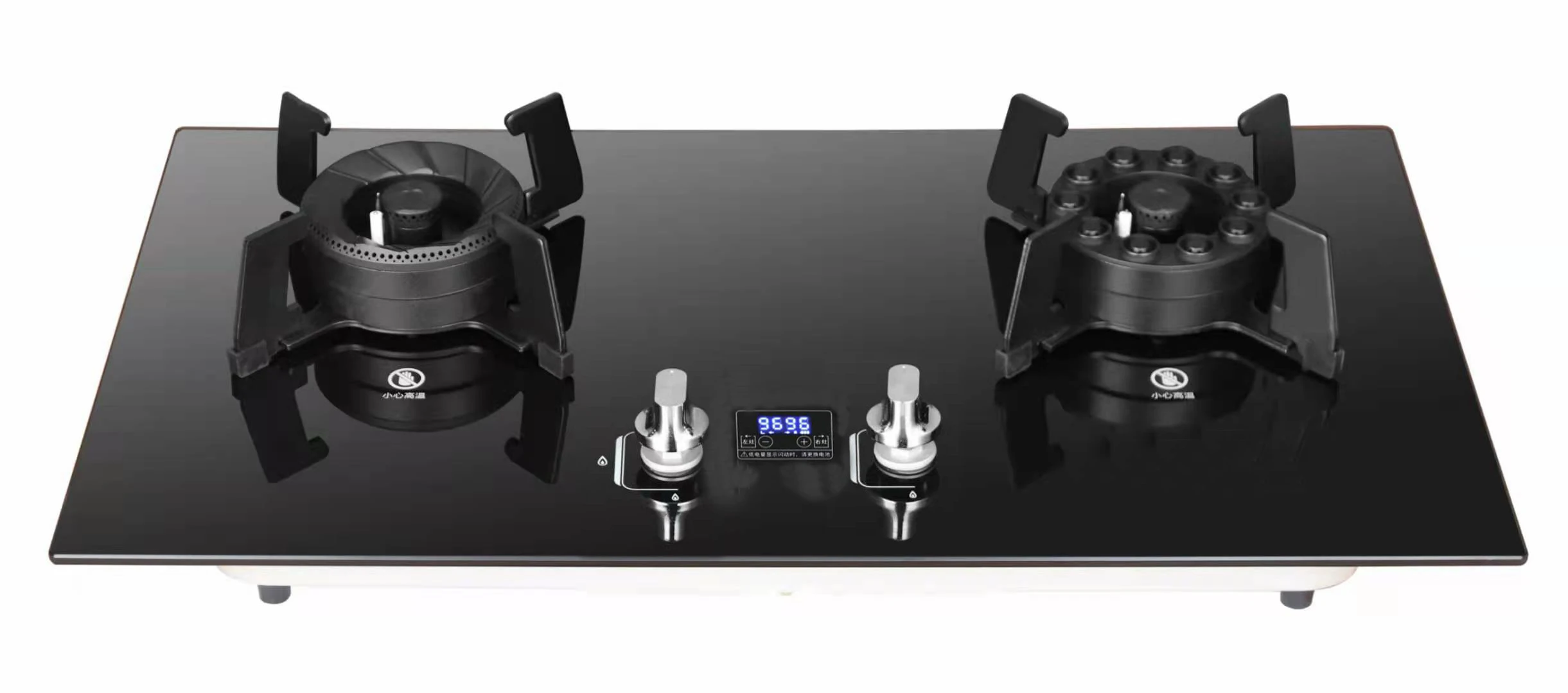 Flip timing N.G. or L.P.G.double stove clamshell gas cooker embedded magic dish household gas stove