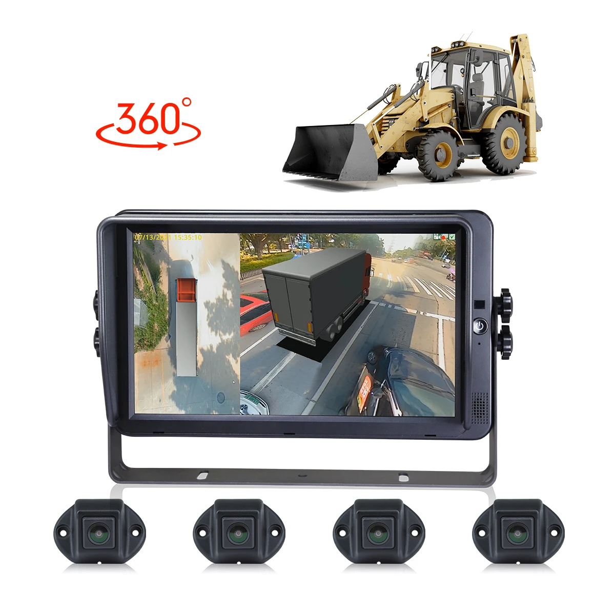 STONKAM truck hd 3d bird eye camera 360 degree surround panoramic view camera monitoring system no control box for construction