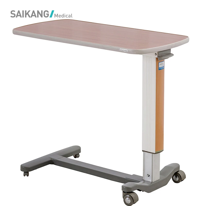SKH046 Over Bed Table With Plastic Top Surface