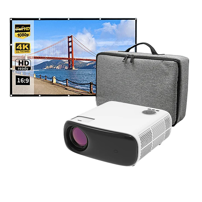 Upgraded led projector 4k video beam smart phone projector with two 10w speakers and master level A70