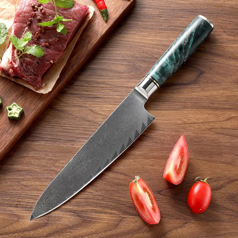 Hot Selling Color Resin Handle VG10 Damascus Chef Knife