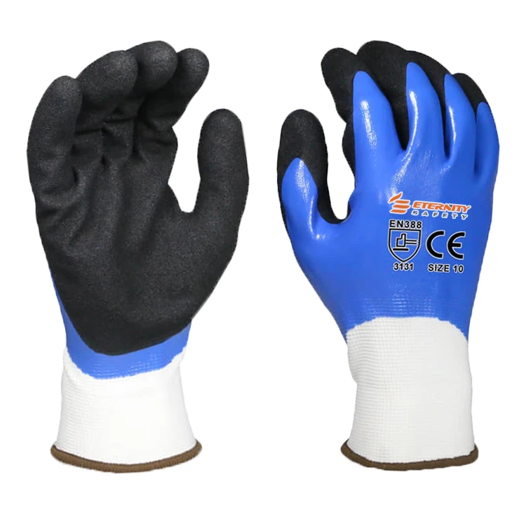 ENTE SAFETY High Quality Cheap Prices Industrial Construction General Purpose Work Blue Nitrile Mechanic Anti Cut Gloves