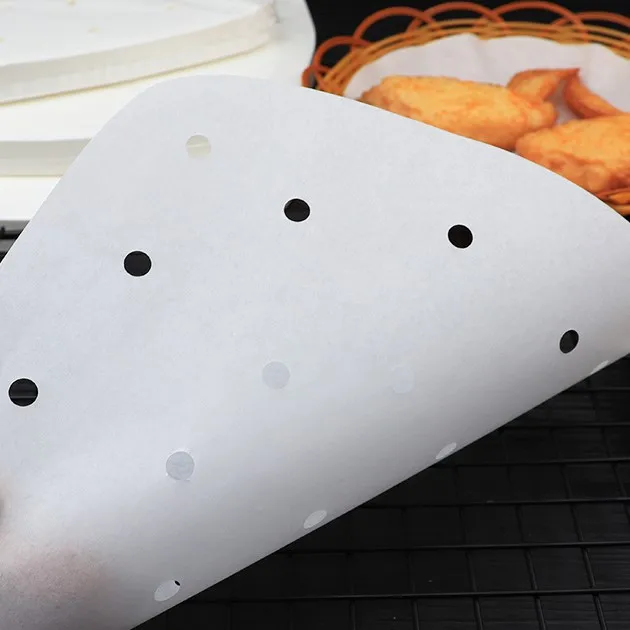 Perforated Steaming Paper Steamer Liner air fryer Parchment Paper cooking sheet