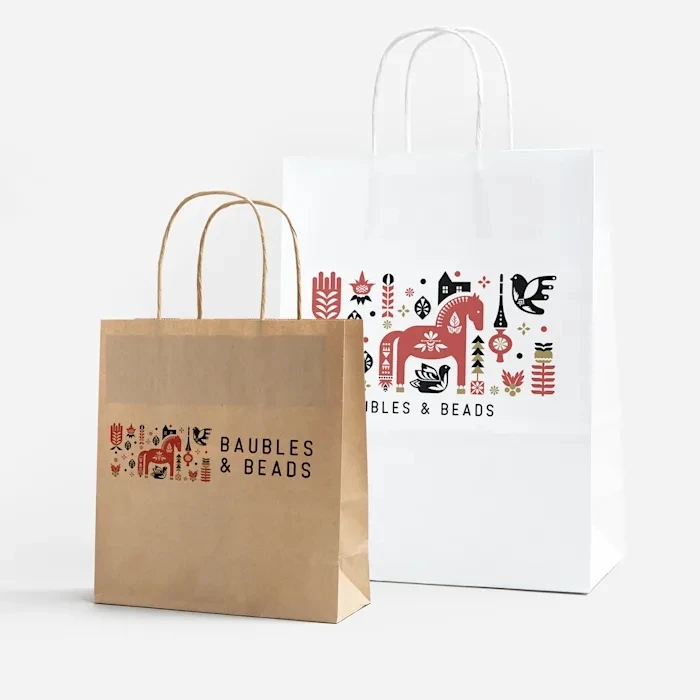 Newspaper Luxury Shopper High Quality Shopper Premium Small Personalised With Handle Paper Gift Bag